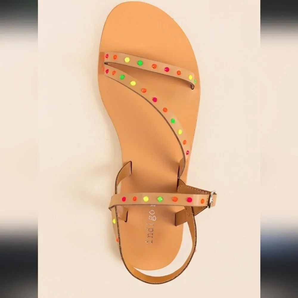 BRAND NEW INDIGO RD. POBART EMBELLISHED SANDALS G1